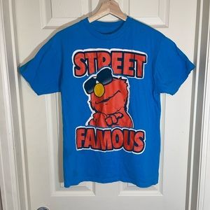Blue Size M Sesame Street Vintage Short Sleeve T Shirt